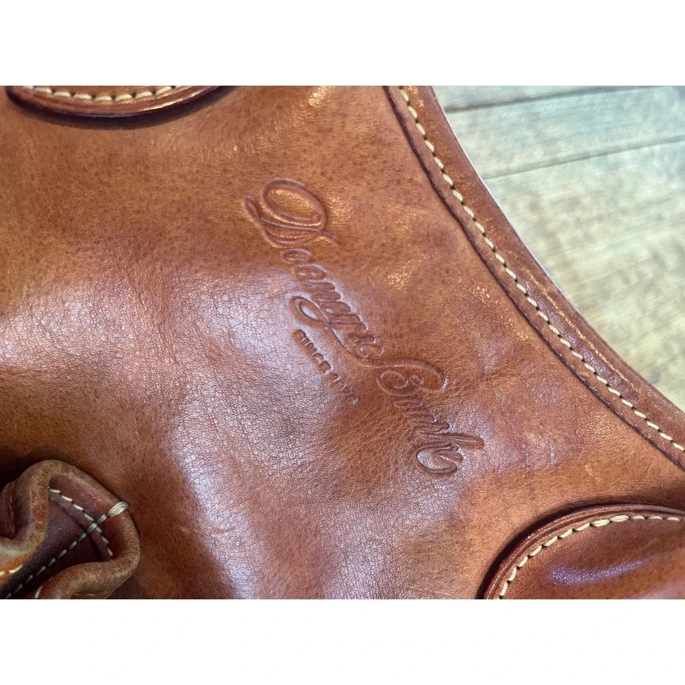 Dooney & Bourke Florentine Vacchetta leather East/West satchel bag w/ crossbody